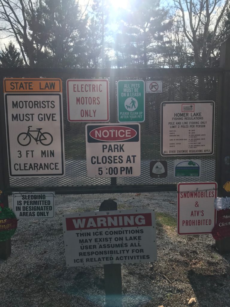 Homer Lake 3 Foot Sign